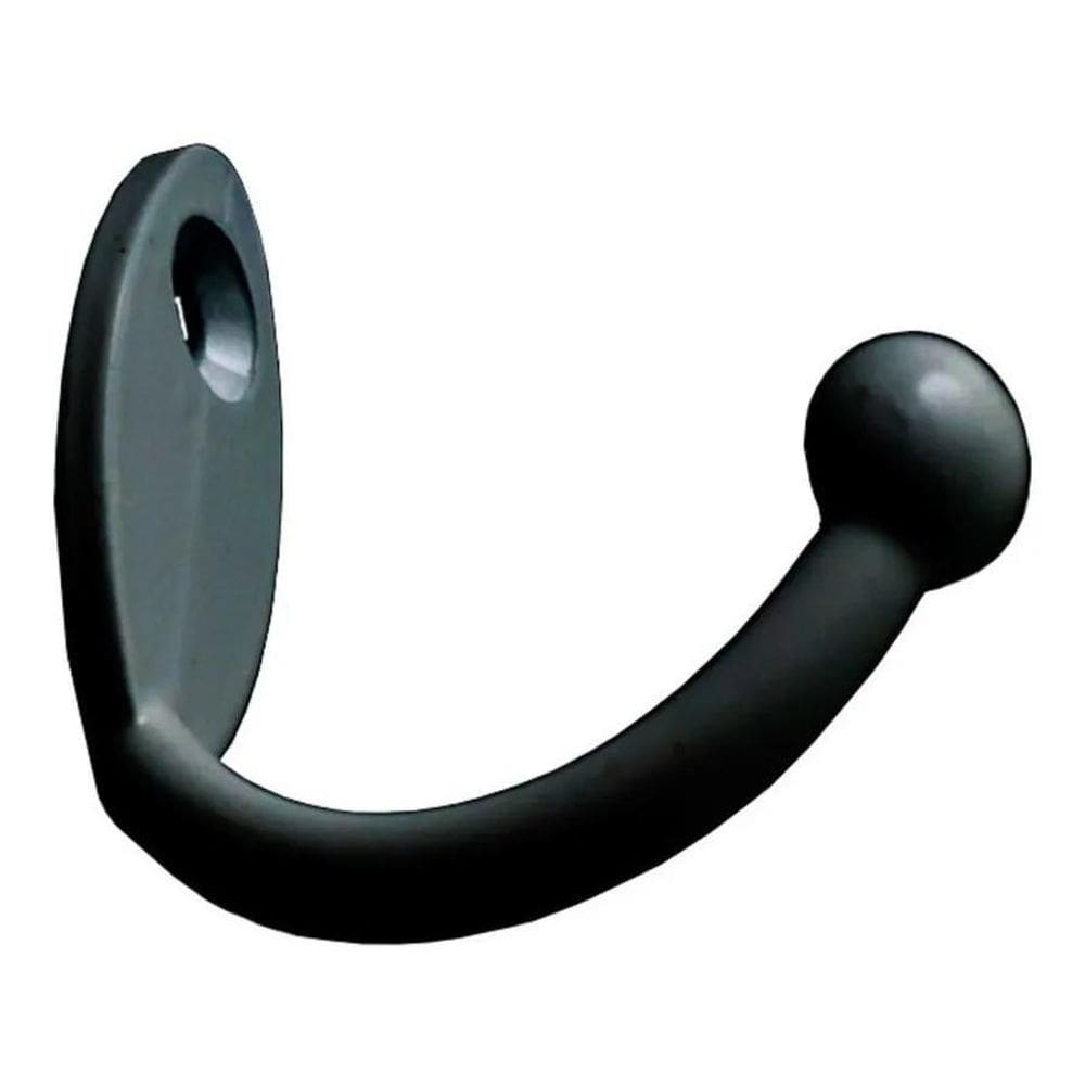2X 10 Und - Gancho Cabide De Parede Pequeno Vertical Preto