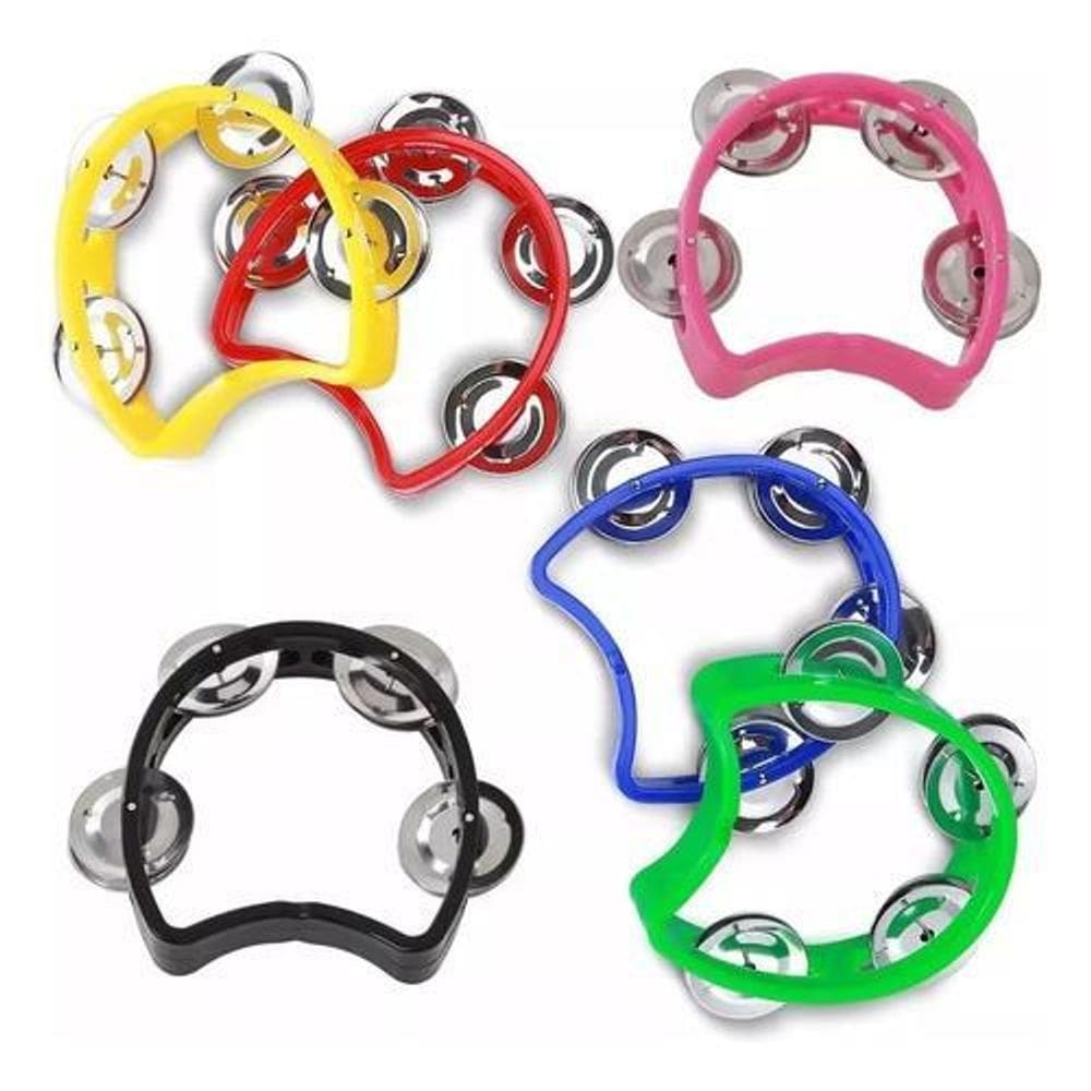 Pandeiro Meia Lua Infantil Kidzzo Pandeirola Cores