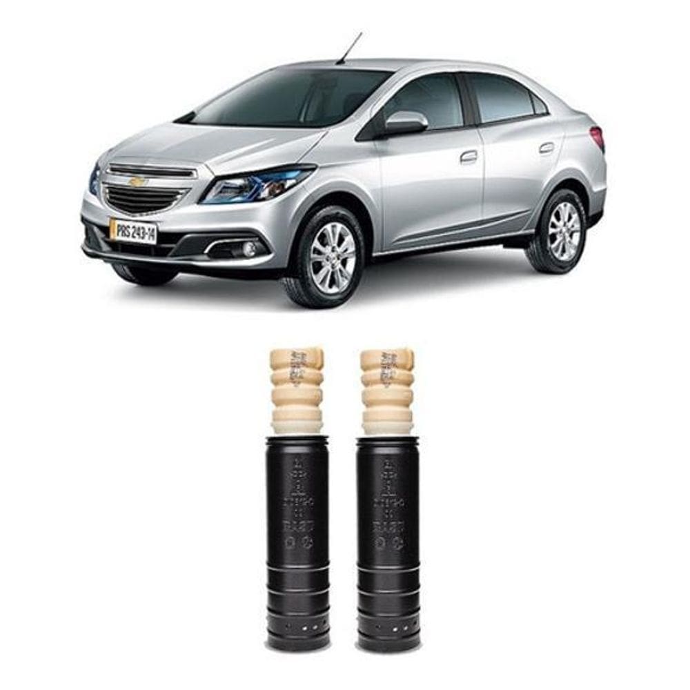 Par Batente Coifa Amortecedor Traseiro Prisma 2013 2014 2015