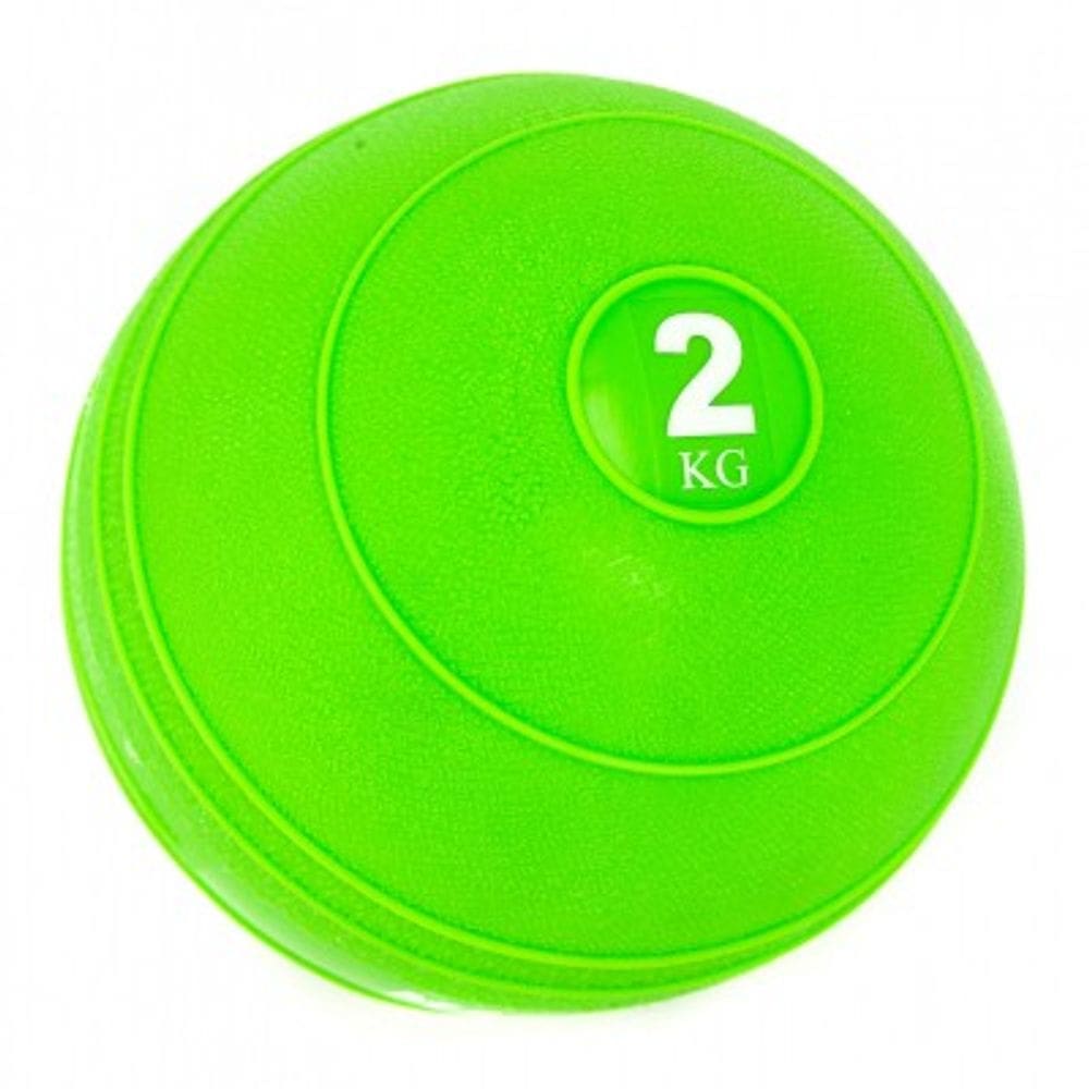 Bola Medicine Ball 2kg Magussy Verde Borracha