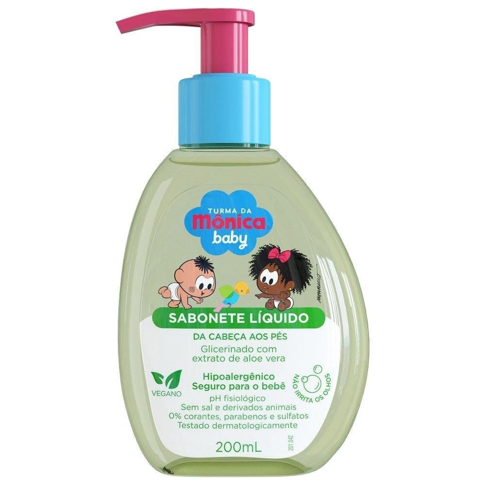Sabonete Liquido Turma Da Monica Cabeca Aos Pes Glicerinado 200Ml