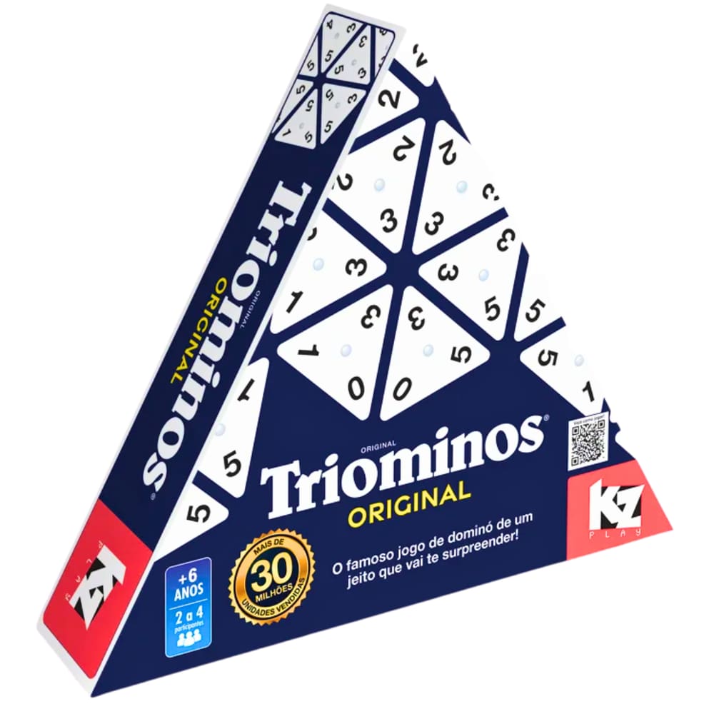 Jogo de Tabuleiro Triominos autêntico Dominó 1336 Elka