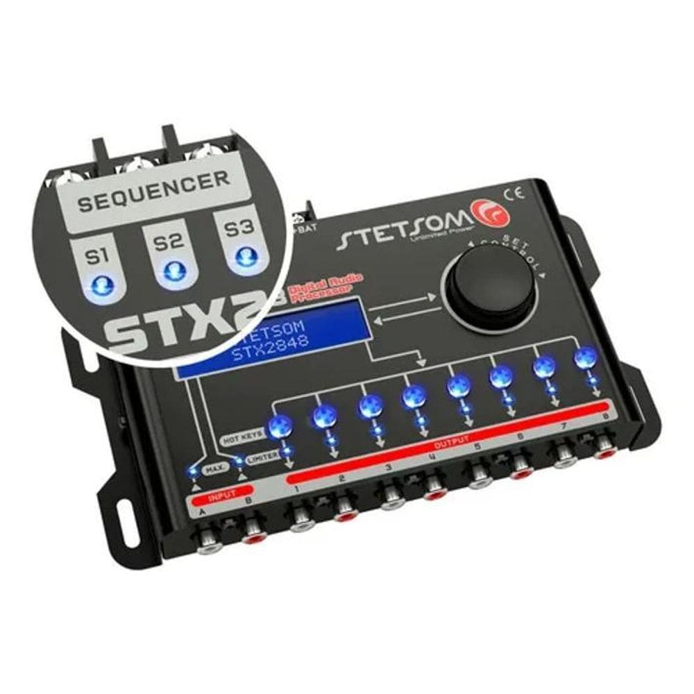 2X Processador De Áudio Digital Stetsom Stx-2848 Mais Vendid