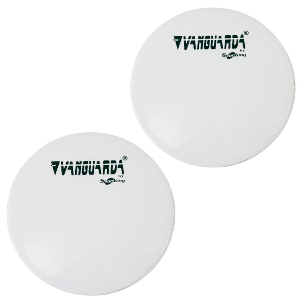 Kit 2 Pele 22`` Bumbo Surdão Leitosa Branca Lisa Vanguarda