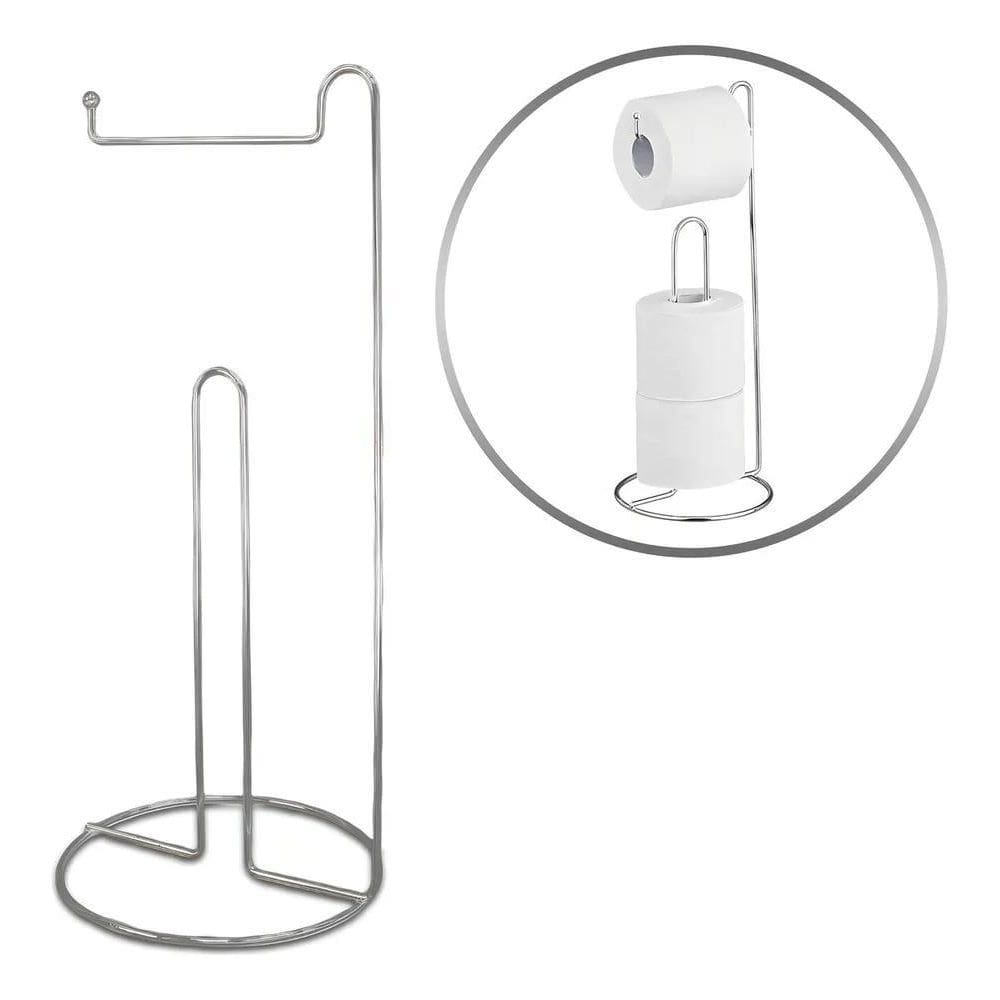 2X Porta Papel Higiênico De Chão Para Banheiro Suporte Rolo