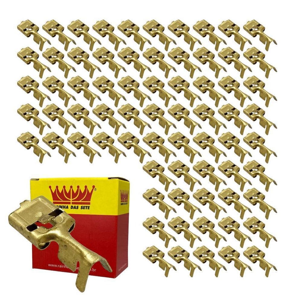 Terminal Encaixe Fêmea Com Trava Universal Som 100 Unidades