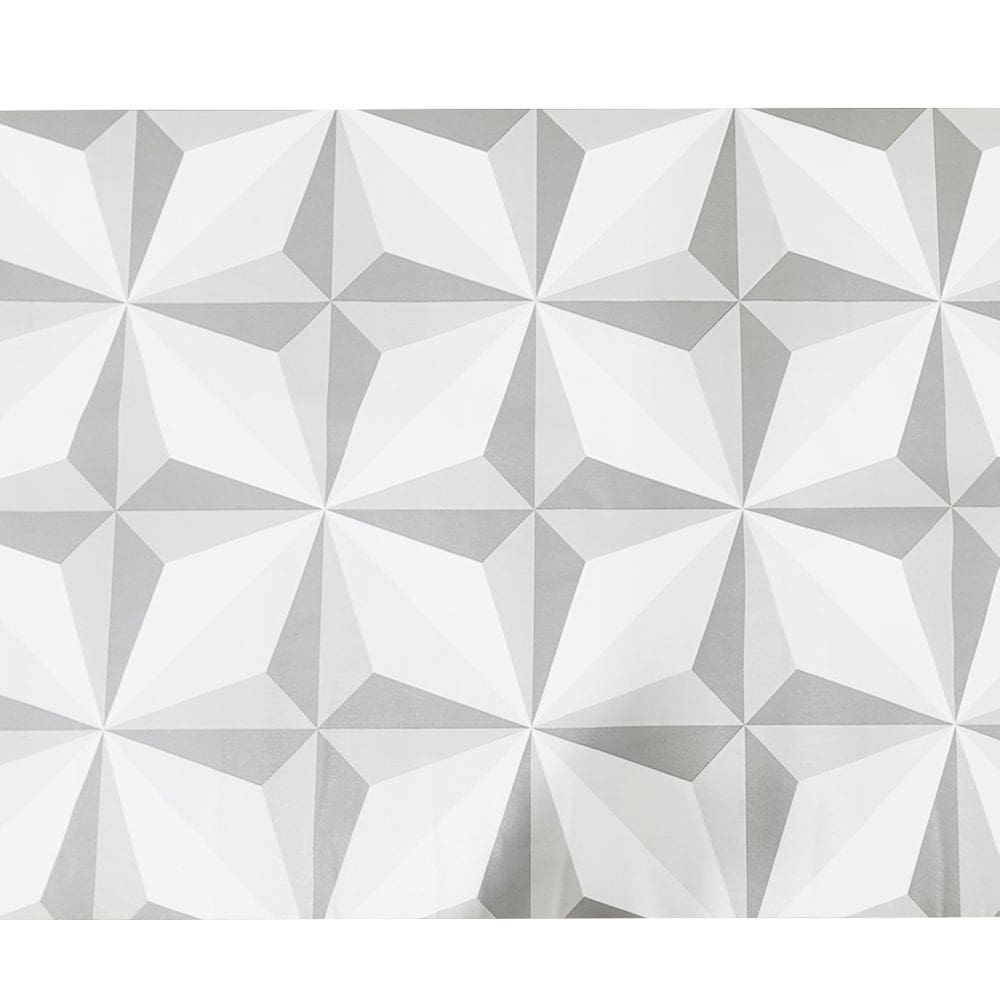 Papel de Parede Geométrico 3D Adesivo 5mx45cm Branco Cinza para Quatro Sala