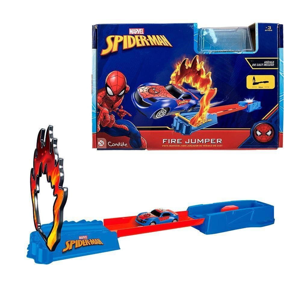 Pista Para Miniveículos Homem-Aranha - Salto Em Chamas