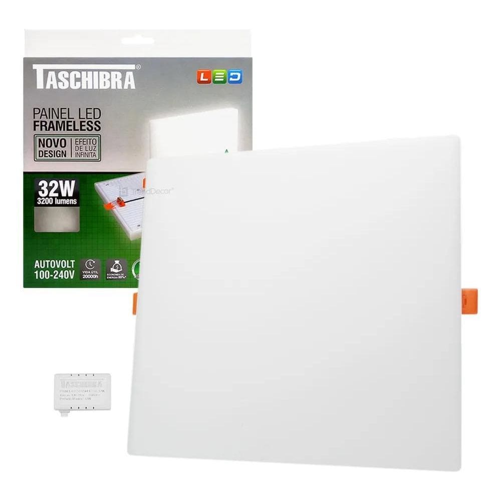 2X Iluminação Borda Infinita Taschibra Painel 32W Led Framel