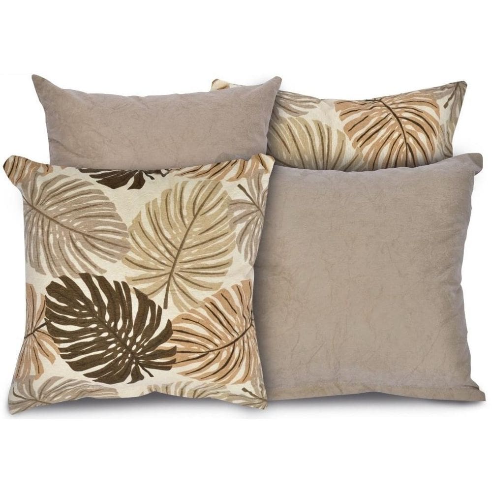 Kit 4 Capas De Almofada Decorativas Para Sofá Estampa Cáqui