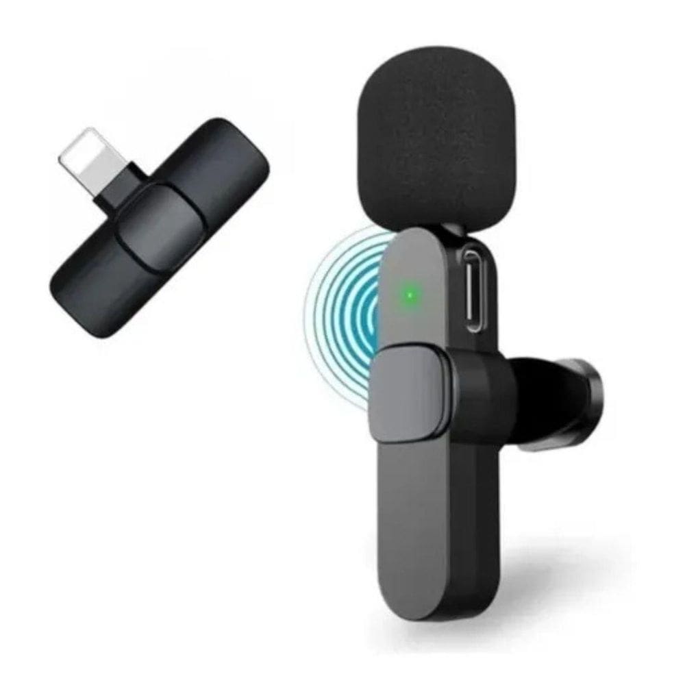 Microfone De Lapela Lightning Leve E Portátil
