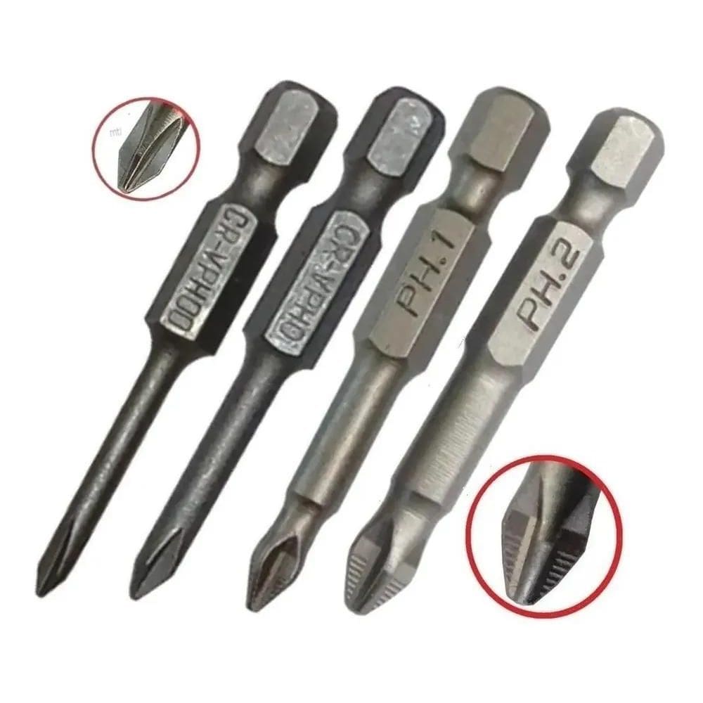 2X 4 Pontas Bits Philips Especiais Precisão Ph00 Ph0 Ph1 Ph2