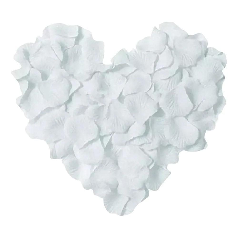 2X 1.000 Pétalas De Rosas Artificiais Branco Brancas Seda No