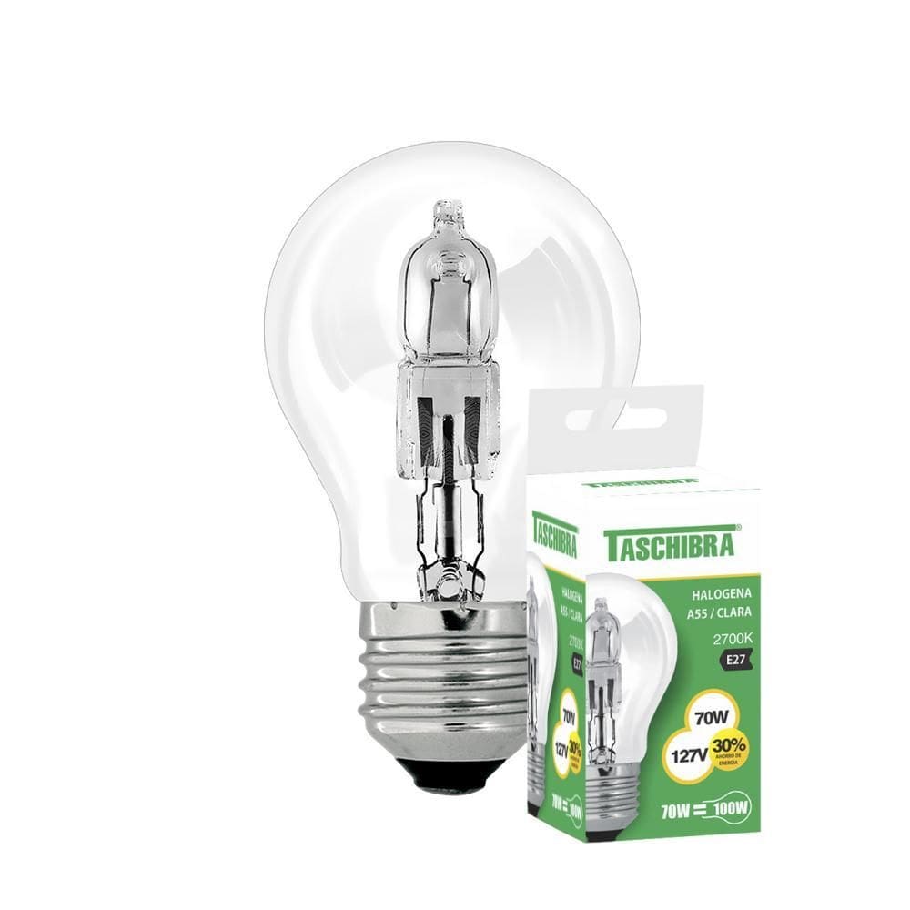 Lâmpada Halógena Taschibra A55 70W E27 2700K 110V