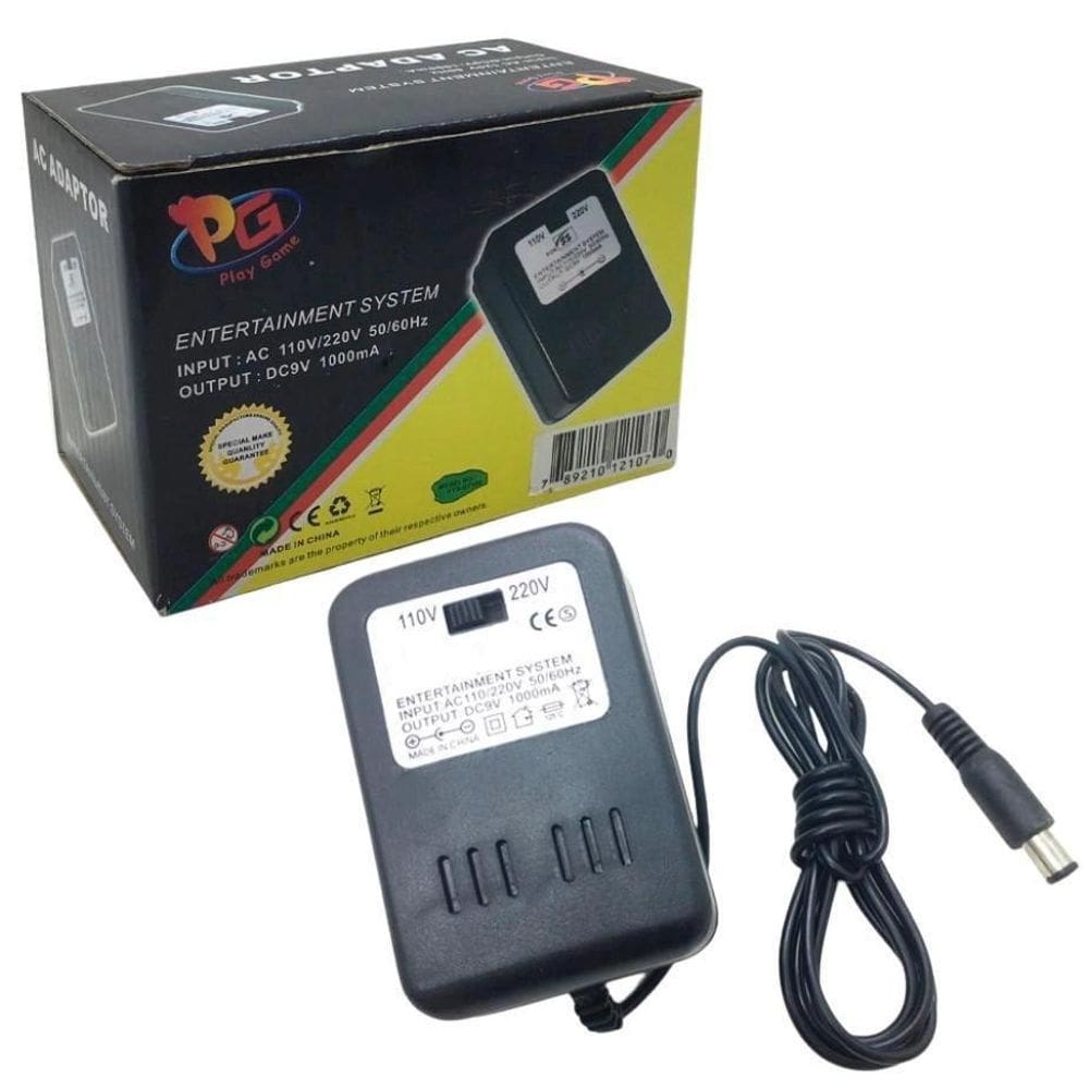 Fonte Para Snes Nintendo Bivolt 110V 220V 9V Compatível