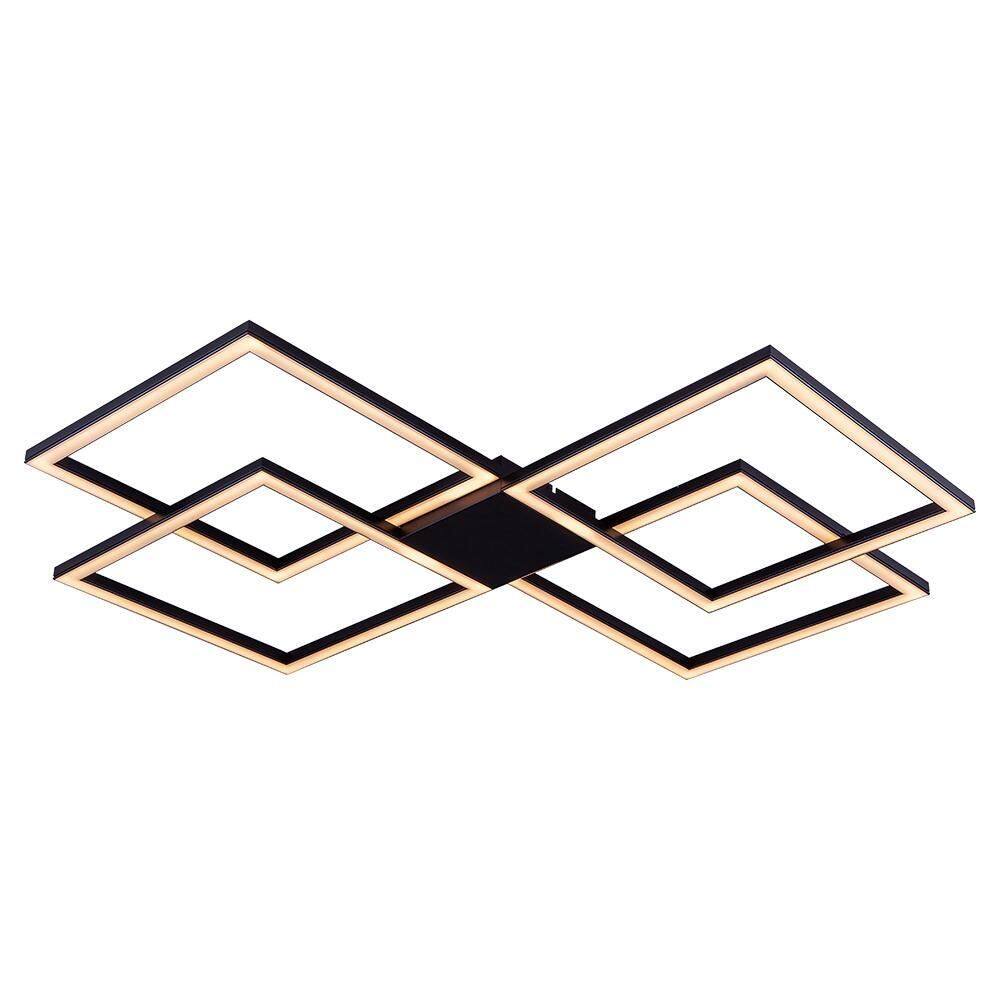 Plafon Sobrepor Perfil Led 96W Design Moderno Quarto Sala