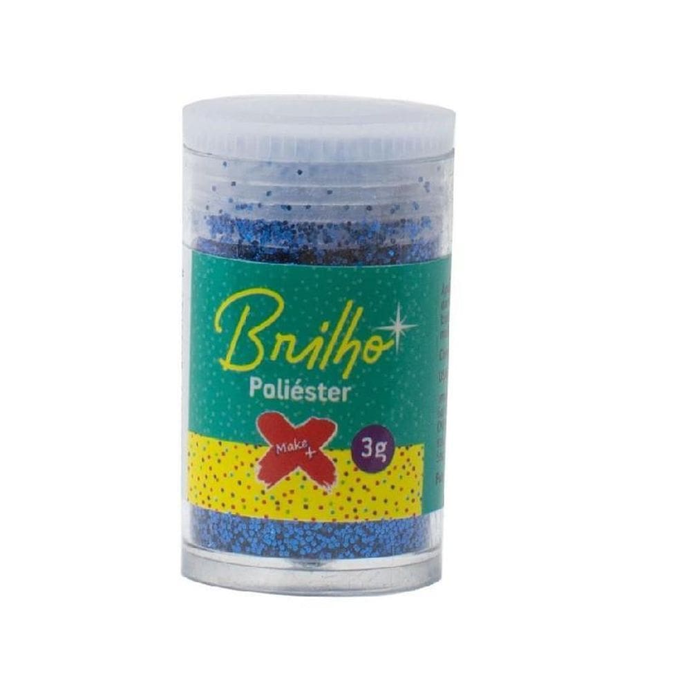 Glitter Pote 3Gr Azul Escuro Make+