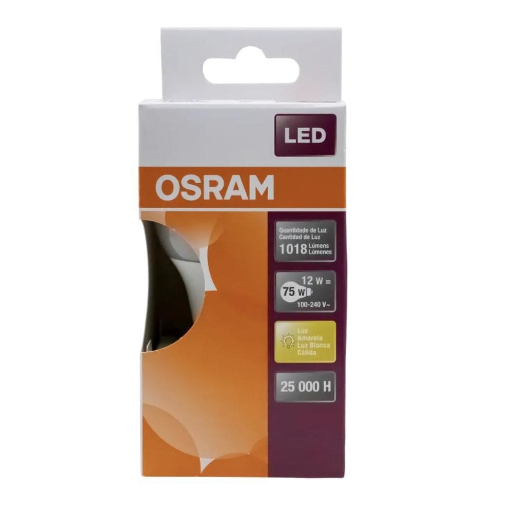 Kit 50 Lampadas Led Bulbo 12W 3000K 1018Lm Biv E27  Osram