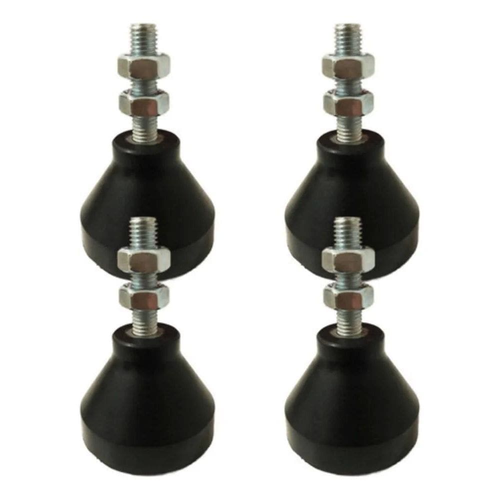 4 Peças Amortecedor De Vibração 400Kg Pé Borracha 3/8