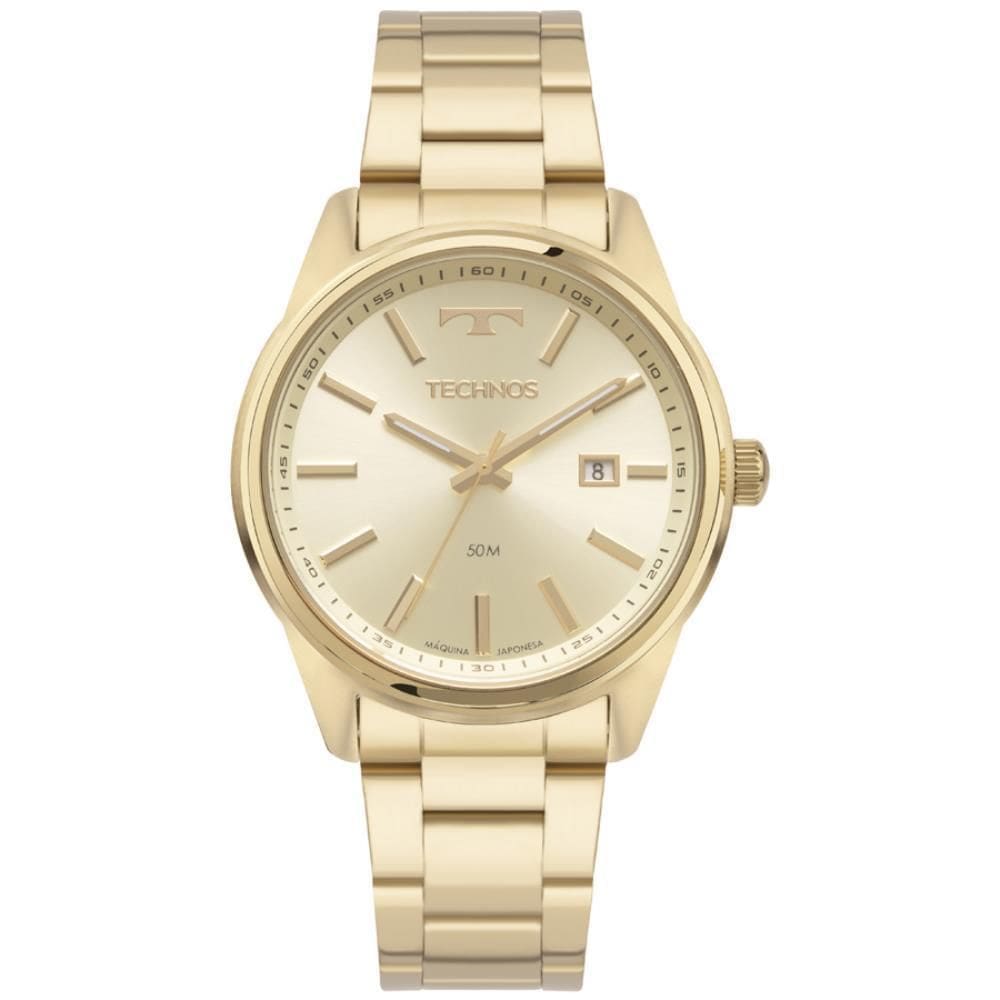 Relógio Technos Masculino Ref: 2115Tya/1D Classic Dourado