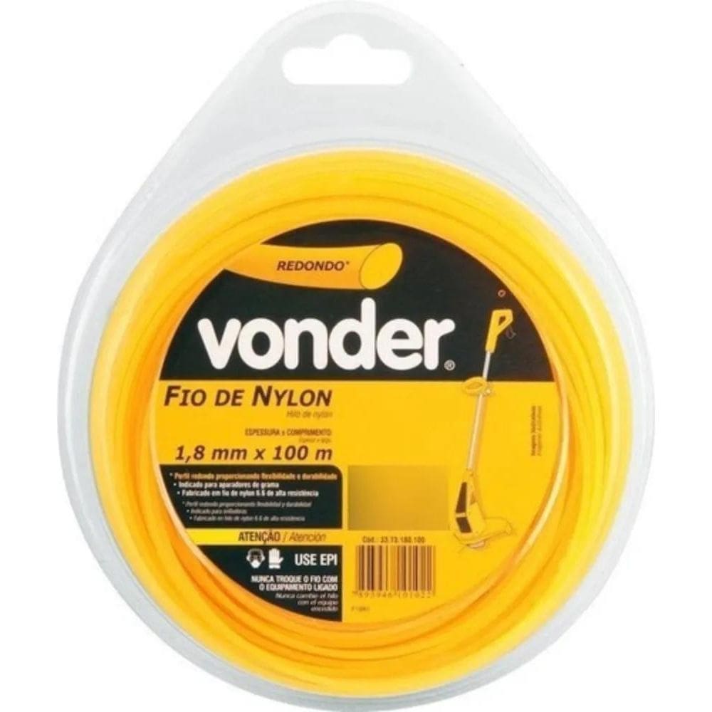 Fio Nylon Redondo 1,8Mm X 100M Vonder