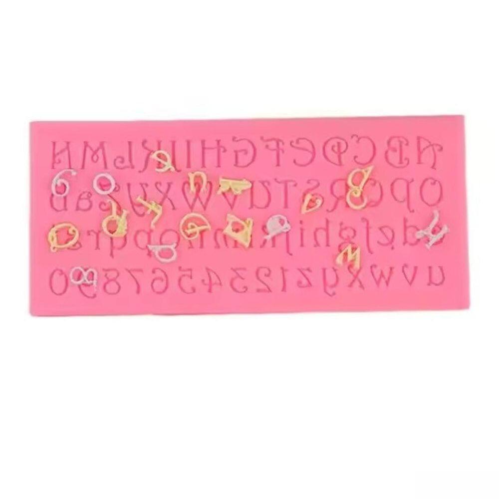 Forma Molde Silicone Letras Alfabeto Místico Bruxa Fondant