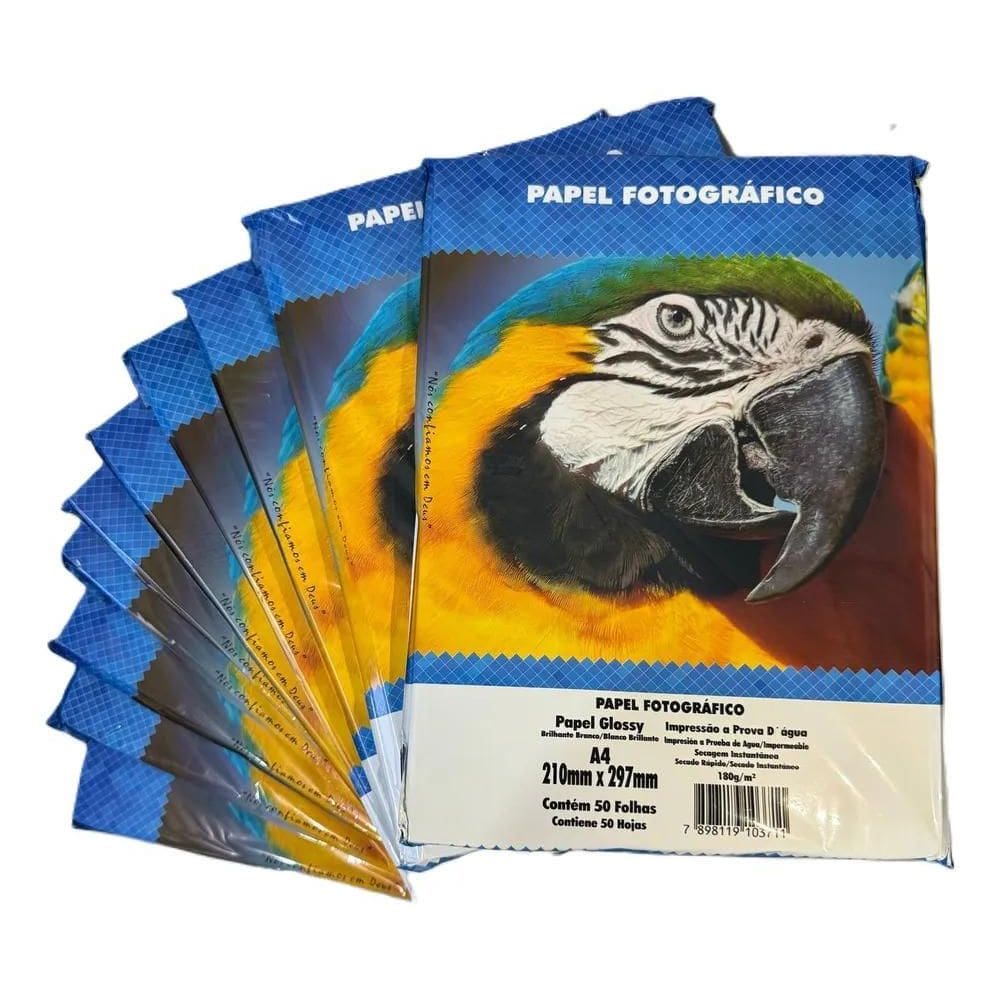 2X 200 Folhas Papel Fotografico 180G Glossy A4 Masterprint
