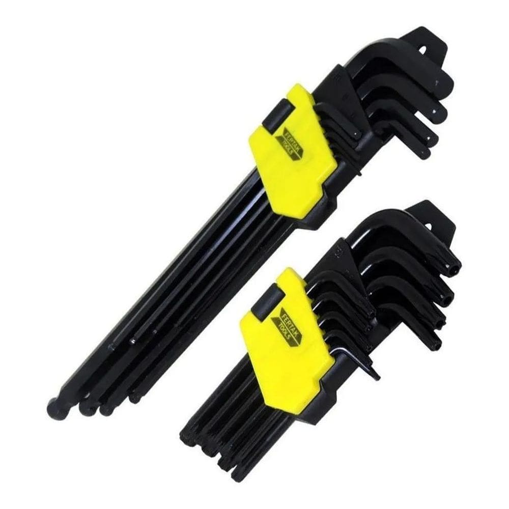 2X Kit Jogo Chave Allen Hex /Torque / Bola / Longa 18 Peças