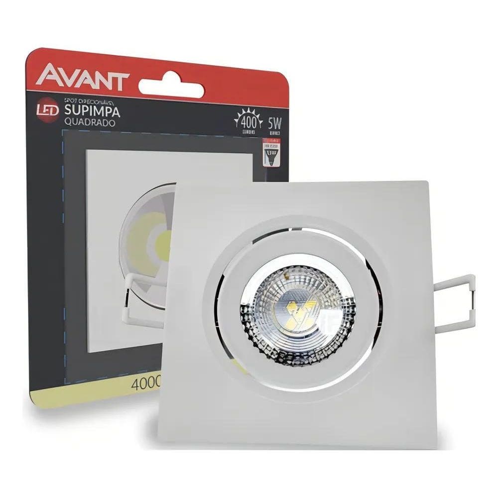 2X Spot Led Authentic Embutir 5W 4000K Branco Neutro 9M Ip20
