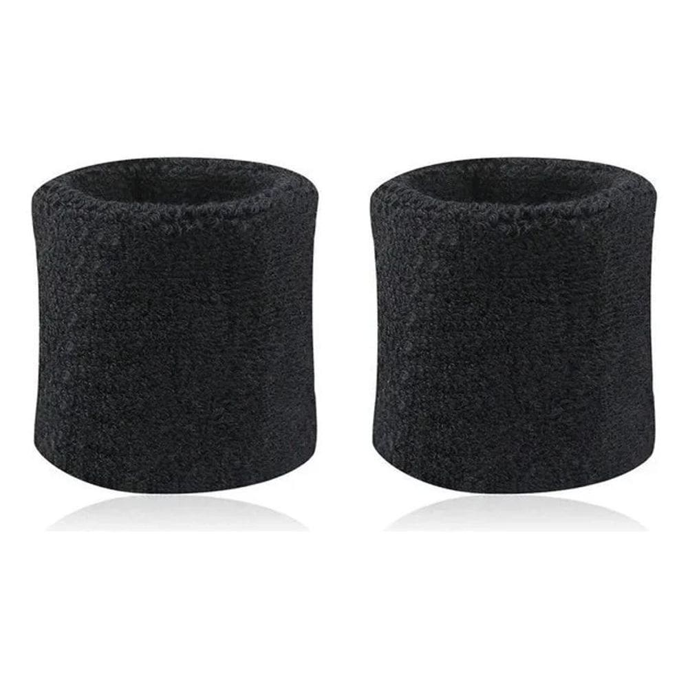 2X Par Munhequeira Atoalhada Pulso Tênis Squash Corrida Fitn