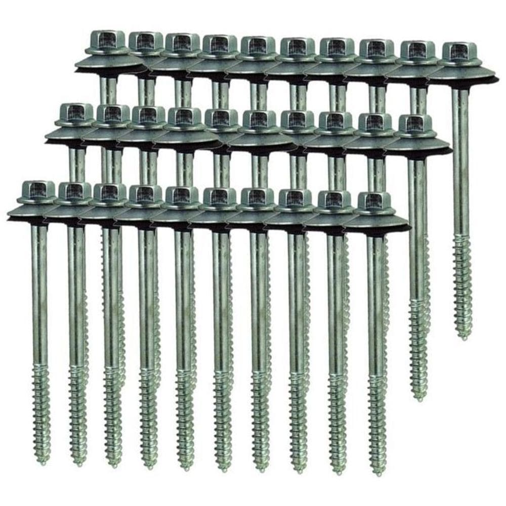 Kit 30 Parafuso Para Telha Com Arruelas 5/16``X150 Mm