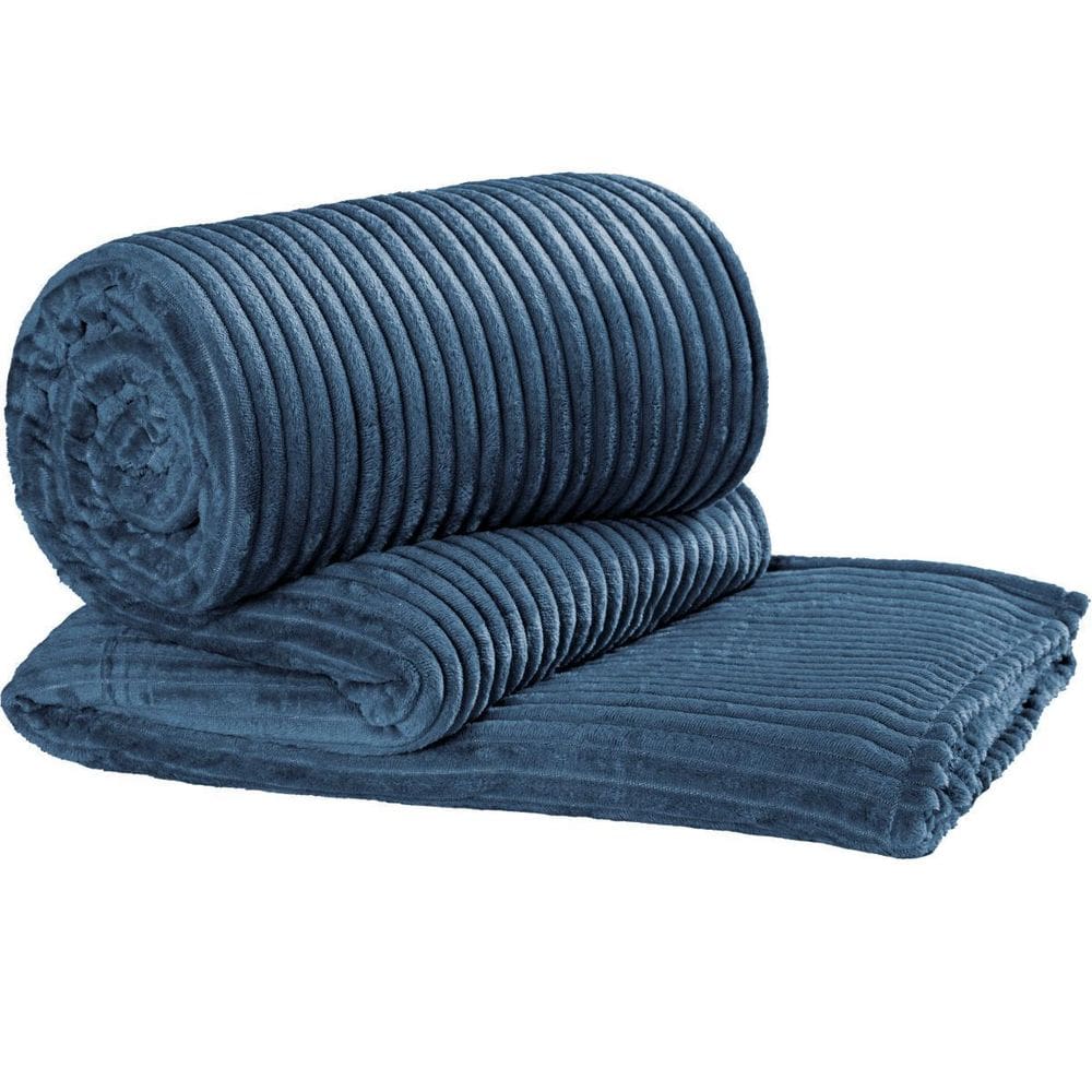 Cobertor Grosso Queen Manta Canelada Soft Antialergica Luxo