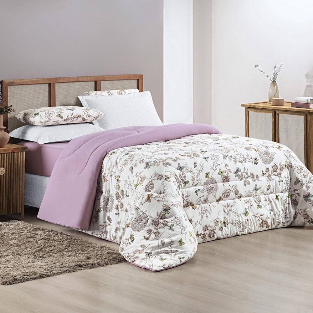 Cobertor Grosso Super King 100% Algodão Rosa 2,80m x 2,40m