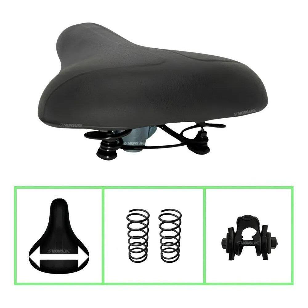 2X Selim Bike Bicicleta Banco Molas Barra Circular Confortáv