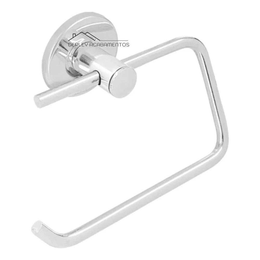 2X Porta Papel Higiênico De Parede Para Banheiro Em Aço Inox