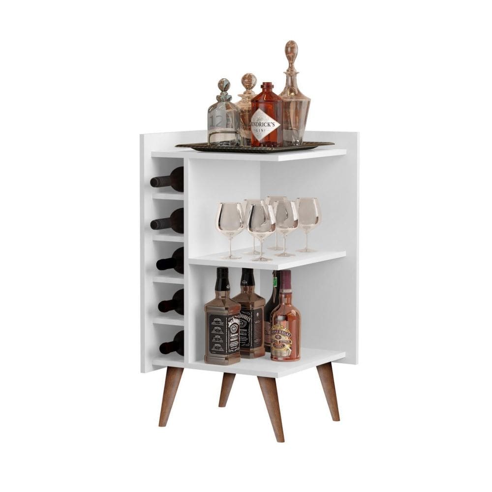 Aparador Adega Canto Pés Palito Gyn Cor Branco Comprar