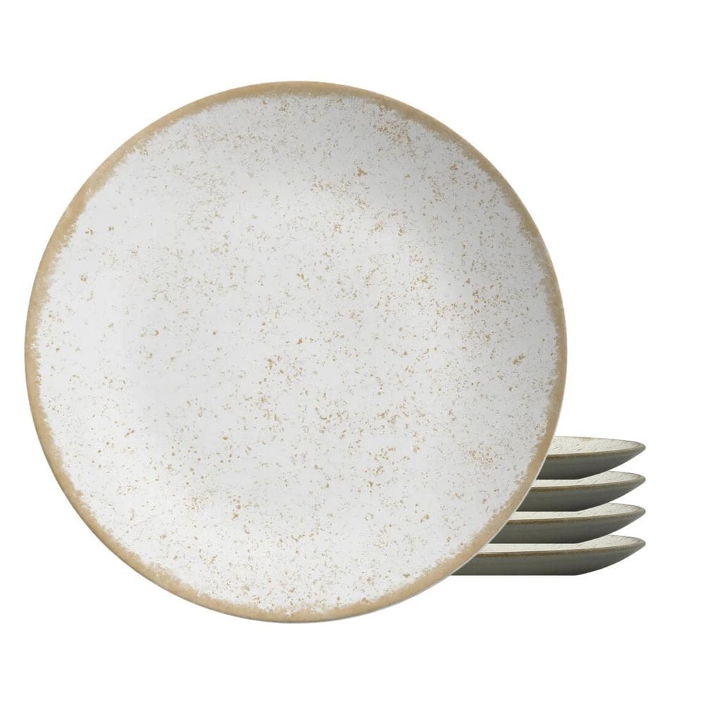 Jogo De Pratos Sobremesa Cerâmica 4Pcs 20Cm Organic Alleanza