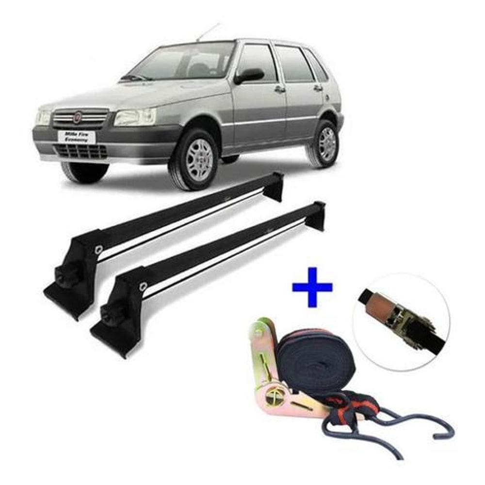 Bagageiro Rack Teto Vhip Fiat Uno Mille 4 Pts 1993 Até 2013
