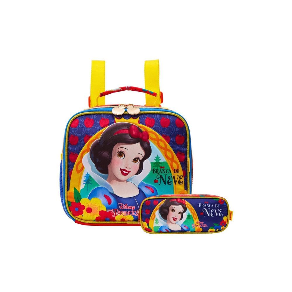 Kit Escolar Lancheira+Estojo Branca De Neve  Disney