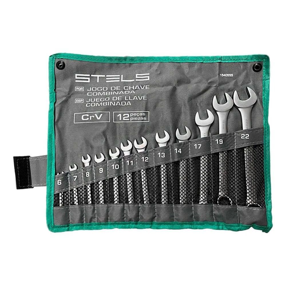 Jogo De Chave Combinada 6 A 22Mm C/12 Peças Stels - 1540555