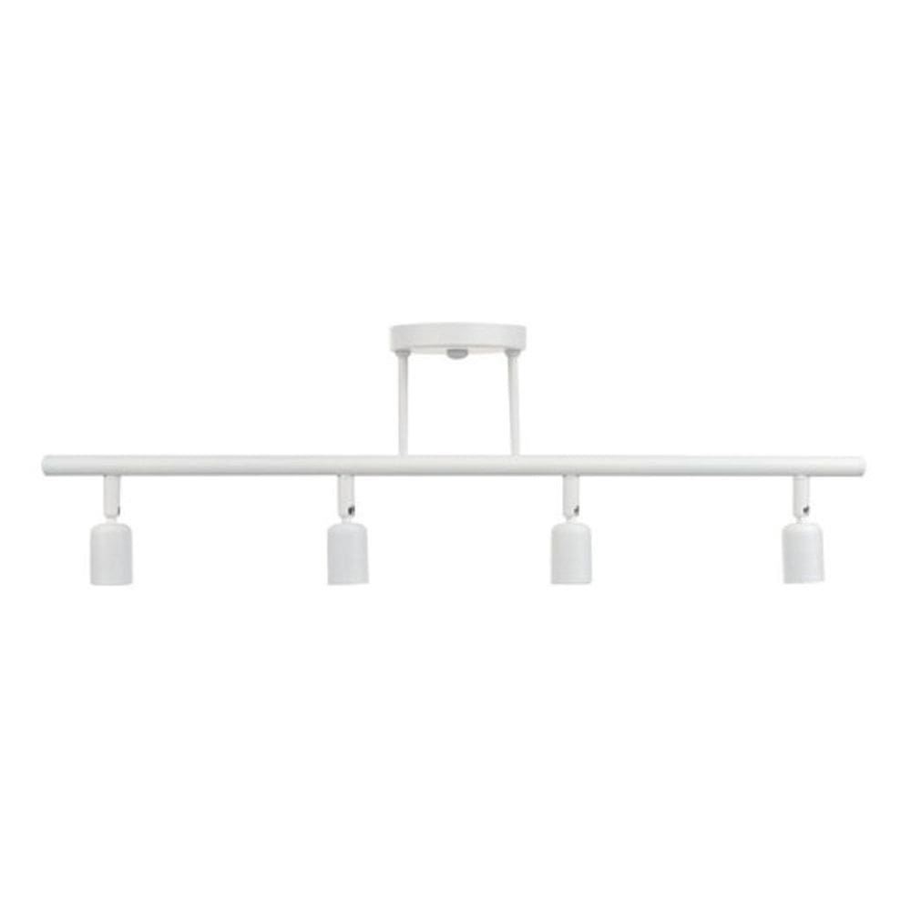 Luminária Spot Plafon Trilho Led 4Xe27 Escritório Branco