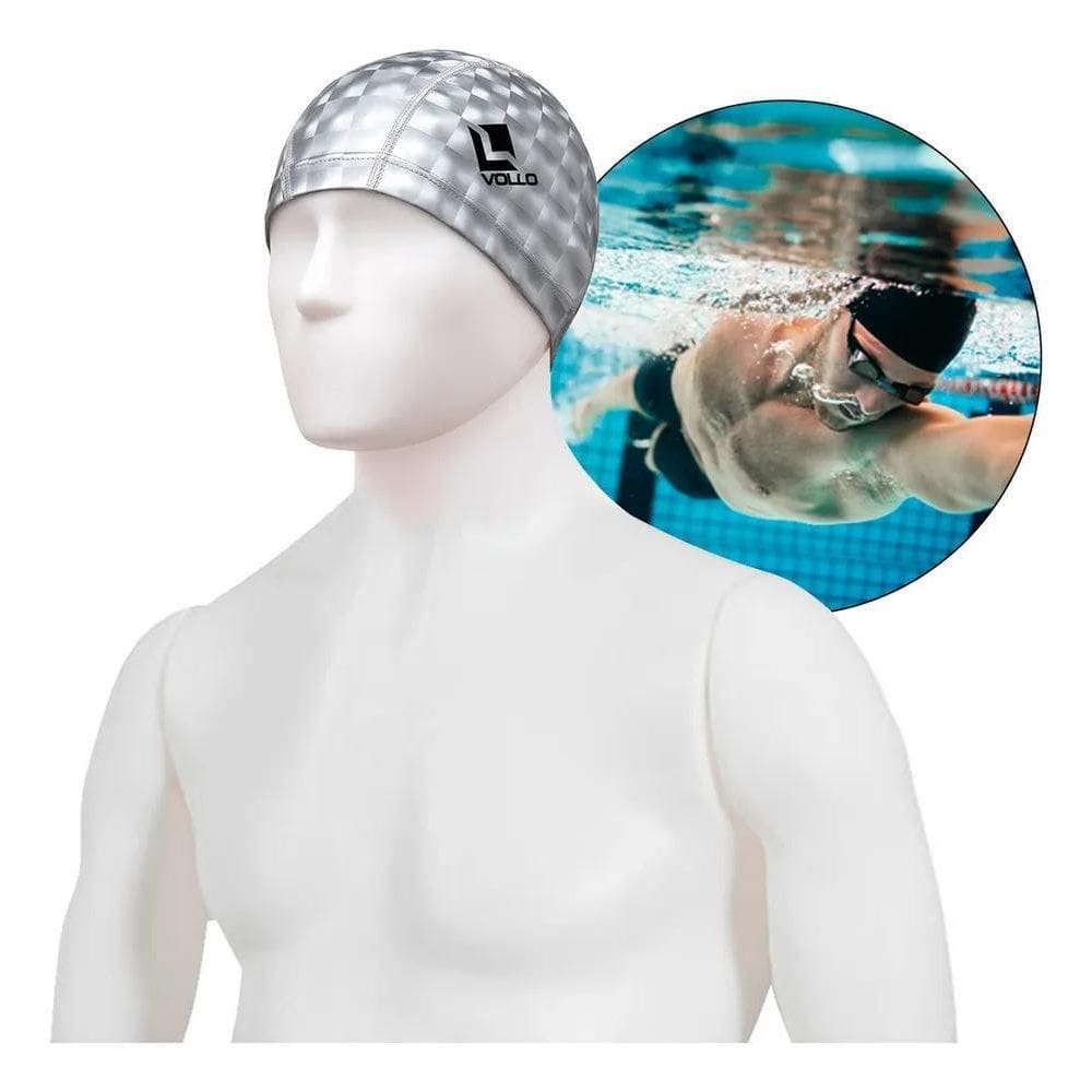 2X Touca De Natação Pu Swimming Caps Toca Vn401 Vollo Cor Pr