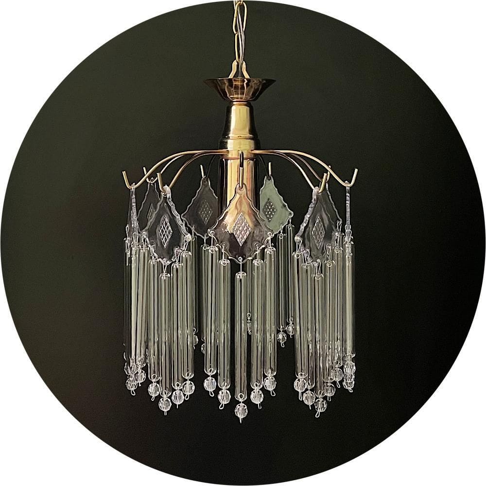 Lustre Pendente De Teto Cristal Vidro Sala/Quarto - Prmoção