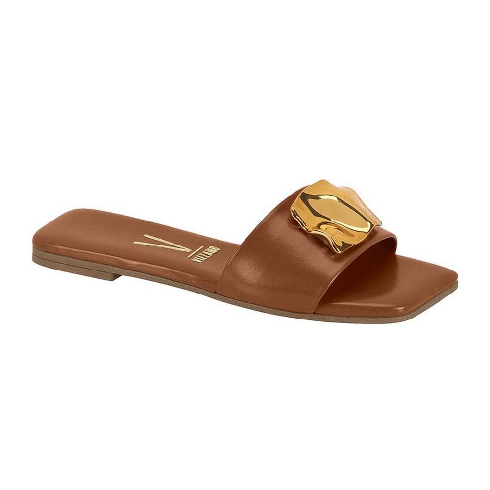 Rasteira Slide Feminina Vizzano Detalhe Dourado 6553.100