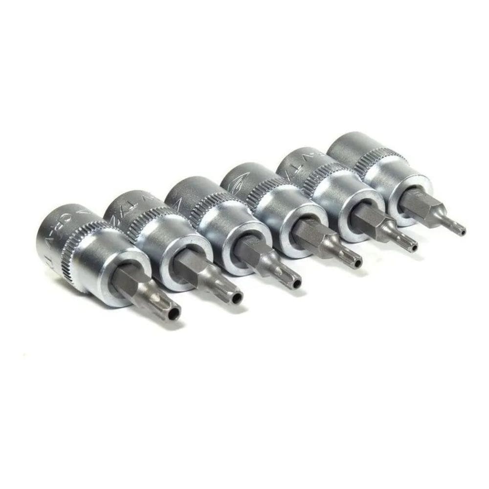 2X Chave Soquete Torx De 5 Pontas Jg Com 6 Peças Corneta Cor