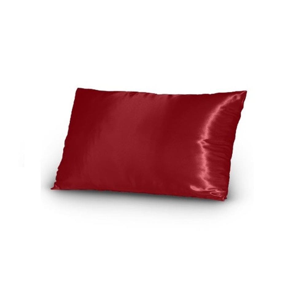 Par De Fronhas De Cetim Anti Frizz Seda Alto Brilho Vermelho