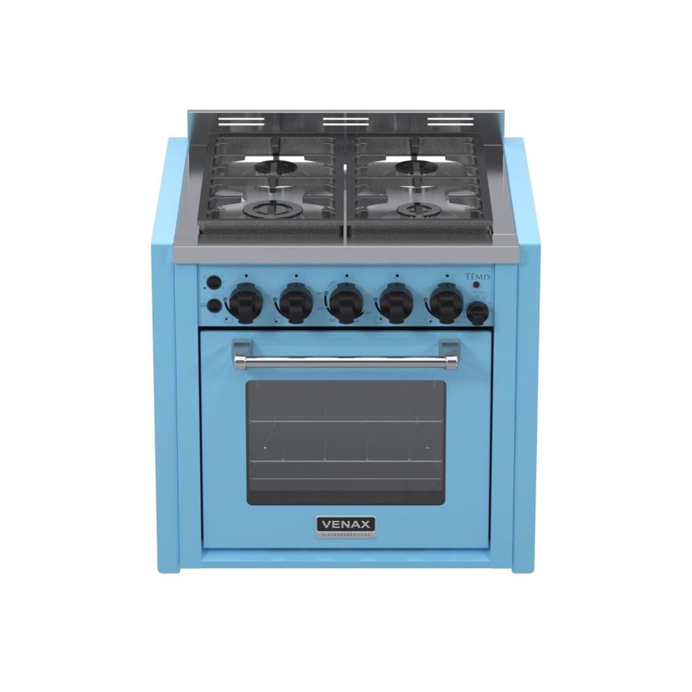 Fogao de Embutir 4 Bocas Venax Temis Azul Gas Glp