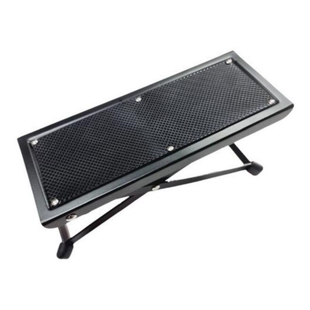 Apoio De Pé Para Violão Metal Preto Base Emborrachada