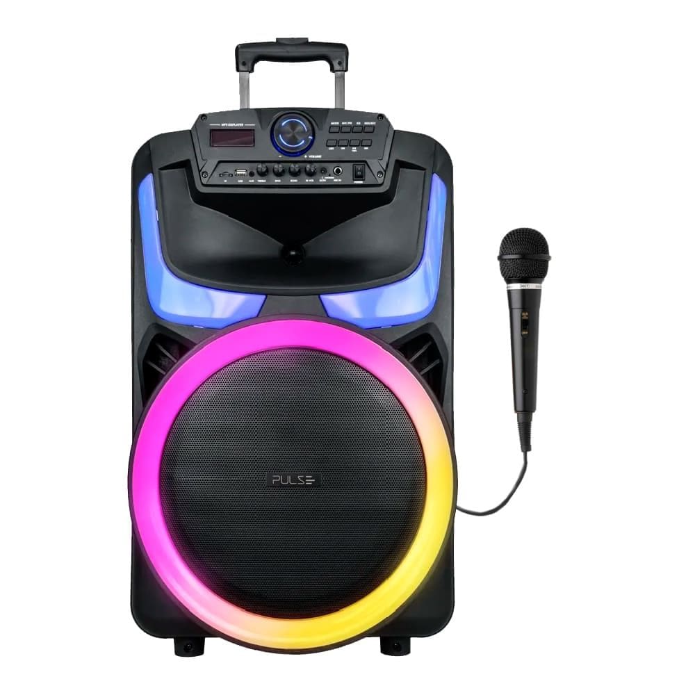 Caixa de Som Portatil Pulse Burts SP404 15” Pol Bluetooth 850W - 1 Mic