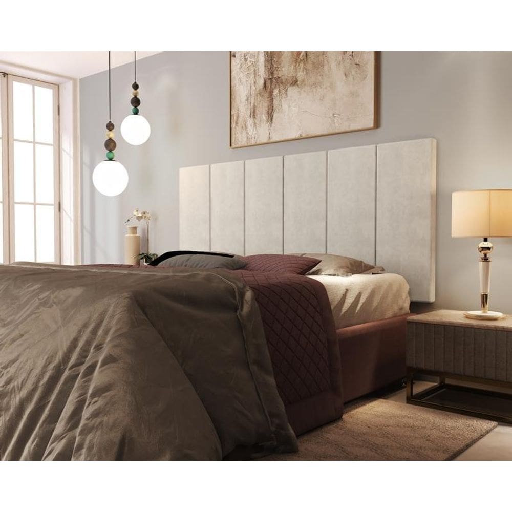 Painel Cabeceira Cama Casal 1,60 Million Nude